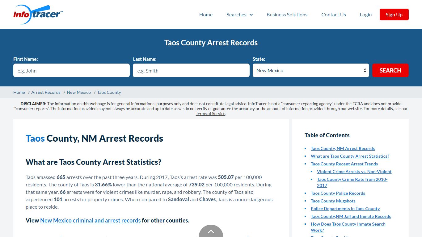 Taos County, NM Arrests, Mugshots & Jail Inmate Records - InfoTracer